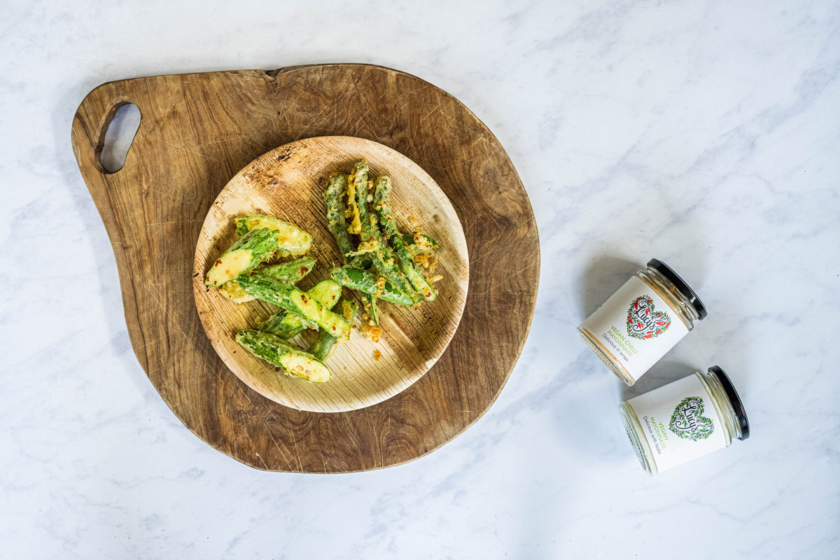Summer Vegetable Tempura with Lucy's Vegan Chilli Mayo &ndash; Lucy's Dressings