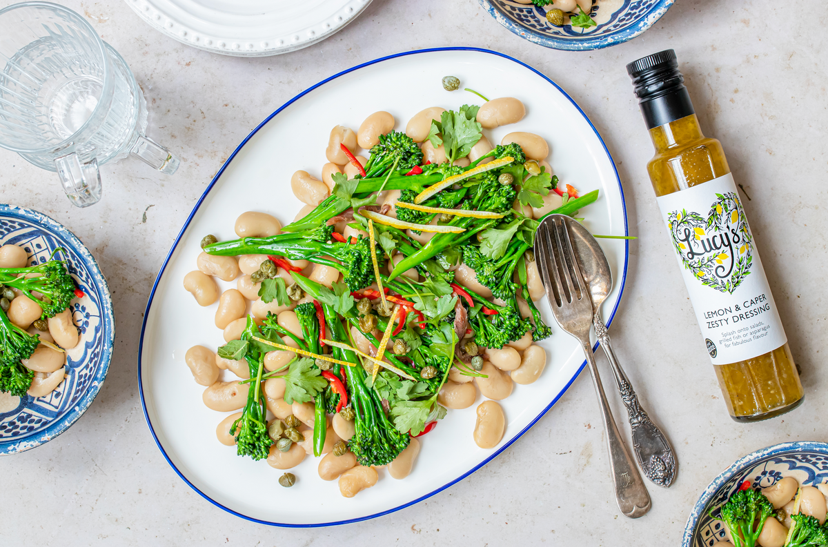 Butterbean and Chargrilled Broccoli Salad Lucy's Dressings