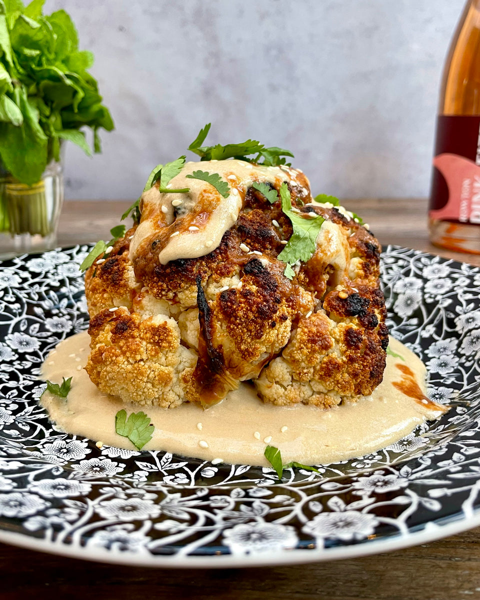 Whole Roasted Miso & Garlic Cauliflower Lucy's Dressings