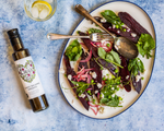 Roasted Beetroot, Goats Cheese and Pea Salad with Lucy's Classic Balsamic Dressing