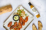 Slow Roasted Tomatoes With Lime Yoghurt and Lucy's Ginger and Sesame Dressing