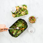 Asparagus, French Bean, Broad Bean Salad with Black Sesame Seeds