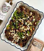 Warm Balsamic Roasted Sprout and Quinoa Salad